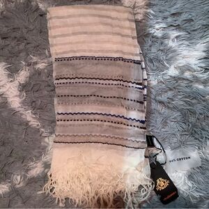 Oversized wrap, light color, never worn, new with tags, 100% cotton